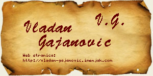 Vladan Gajanović vizit kartica